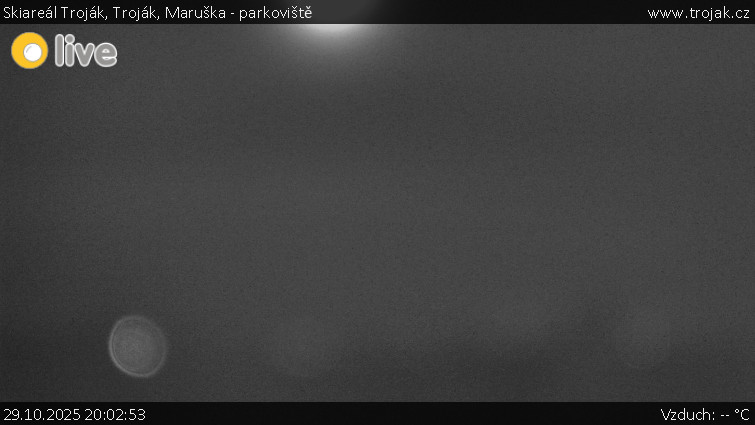 Skiareál Troják - Troják, Maruška - parkoviště - 29.10.2025 v 20:02 Skiareál Troják - Troják, Maruška - parkoviště - 29.10.2025 v 20:02
