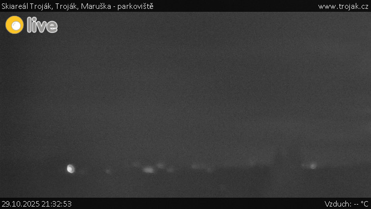 Skiareál Troják - Troják, Maruška - parkoviště - 29.10.2025 v 21:32 Skiareál Troják - Troják, Maruška - parkoviště - 29.10.2025 v 21:32