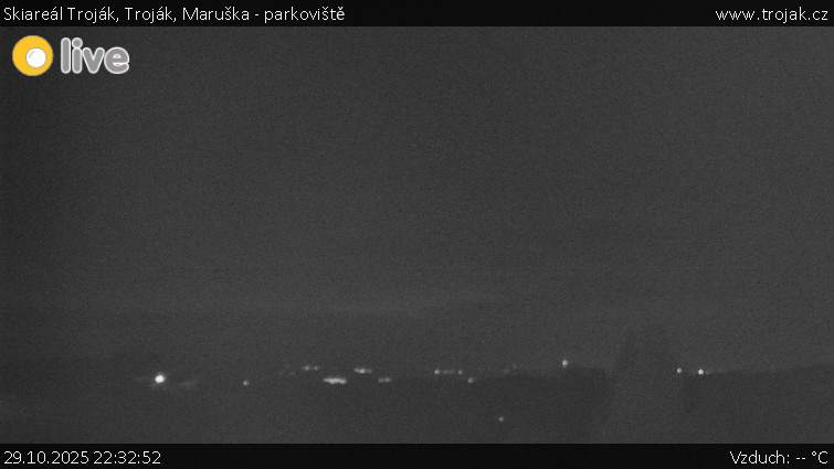 Skiareál Troják - Troják, Maruška - parkoviště - 29.10.2025 v 22:32 Skiareál Troják - Troják, Maruška - parkoviště - 29.10.2025 v 22:32