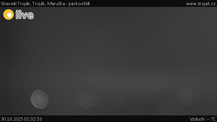 Skiareál Troják - Troják, Maruška - parkoviště - 30.10.2025 v 02:32 Skiareál Troják - Troják, Maruška - parkoviště - 30.10.2025 v 02:32