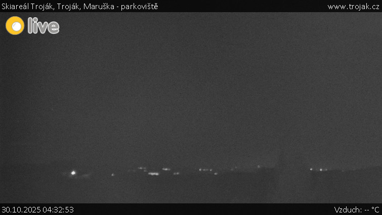 Skiareál Troják - Troják, Maruška - parkoviště - 30.10.2025 v 04:32 Skiareál Troják - Troják, Maruška - parkoviště - 30.10.2025 v 04:32
