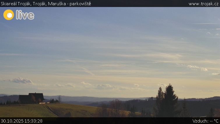 Skiareál Troják - Troják, Maruška - parkoviště - 30.10.2025 v 15:33 Skiareál Troják - Troják, Maruška - parkoviště - 30.10.2025 v 15:33