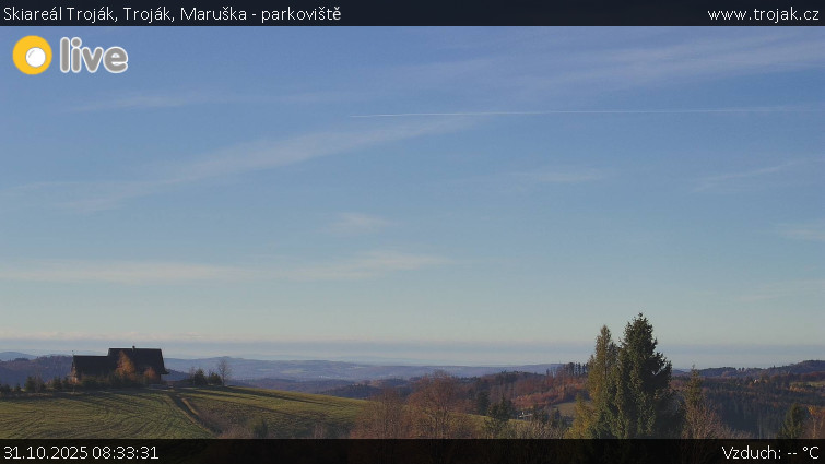 Skiareál Troják - Troják, Maruška - parkoviště - 31.10.2025 v 08:33 Skiareál Troják - Troják, Maruška - parkoviště - 31.10.2025 v 08:33