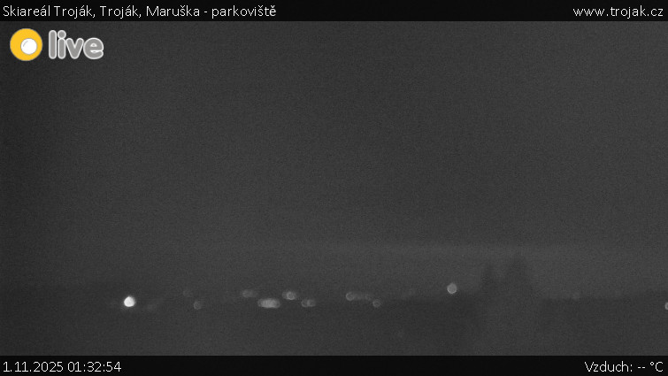 Skiareál Troják - Troják, Maruška - parkoviště - 1.11.2025 v 01:32 Skiareál Troják - Troják, Maruška - parkoviště - 1.11.2025 v 01:32