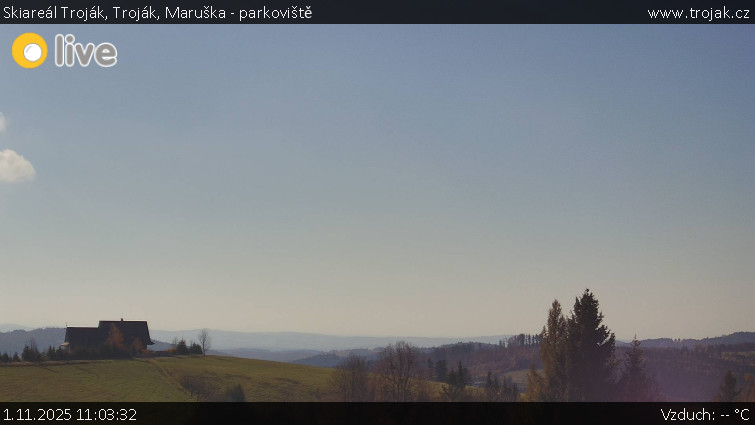 Skiareál Troják - Troják, Maruška - parkoviště - 1.11.2025 v 11:03 Skiareál Troják - Troják, Maruška - parkoviště - 1.11.2025 v 11:03