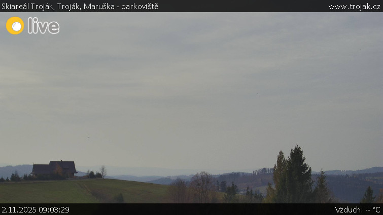 Skiareál Troják - Troják, Maruška - parkoviště - 2.11.2025 v 09:03 Skiareál Troják - Troják, Maruška - parkoviště - 2.11.2025 v 09:03