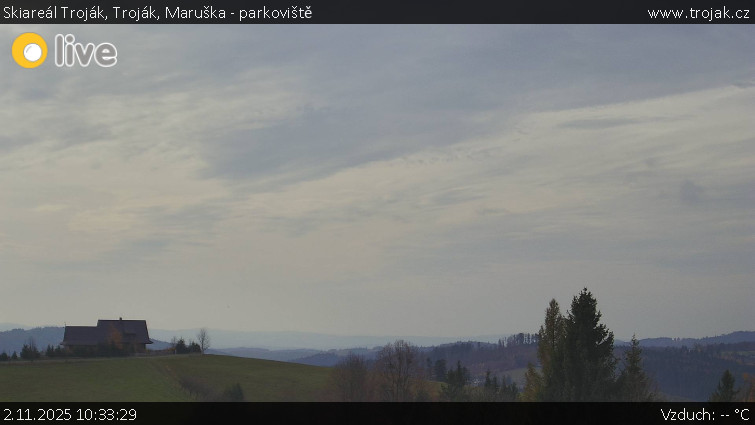 Skiareál Troják - Troják, Maruška - parkoviště - 2.11.2025 v 10:33 Skiareál Troják - Troják, Maruška - parkoviště - 2.11.2025 v 10:33