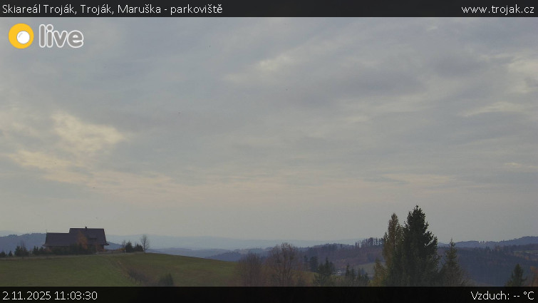 Skiareál Troják - Troják, Maruška - parkoviště - 2.11.2025 v 11:03 Skiareál Troják - Troják, Maruška - parkoviště - 2.11.2025 v 11:03