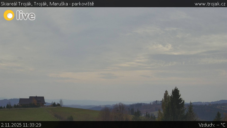 Skiareál Troják - Troják, Maruška - parkoviště - 2.11.2025 v 11:33 Skiareál Troják - Troják, Maruška - parkoviště - 2.11.2025 v 11:33