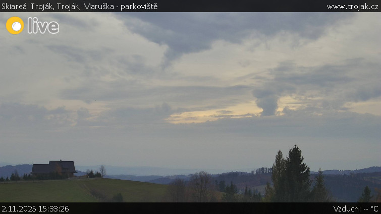 Skiareál Troják - Troják, Maruška - parkoviště - 2.11.2025 v 15:33 Skiareál Troják - Troják, Maruška - parkoviště - 2.11.2025 v 15:33