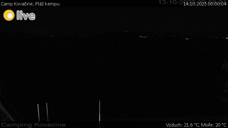 Camp Kovačine - Pláž kempu - 14.10.2025 v 00:00 Camp Kovačine - Pláž kempu - 14.10.2025 v 00:00
