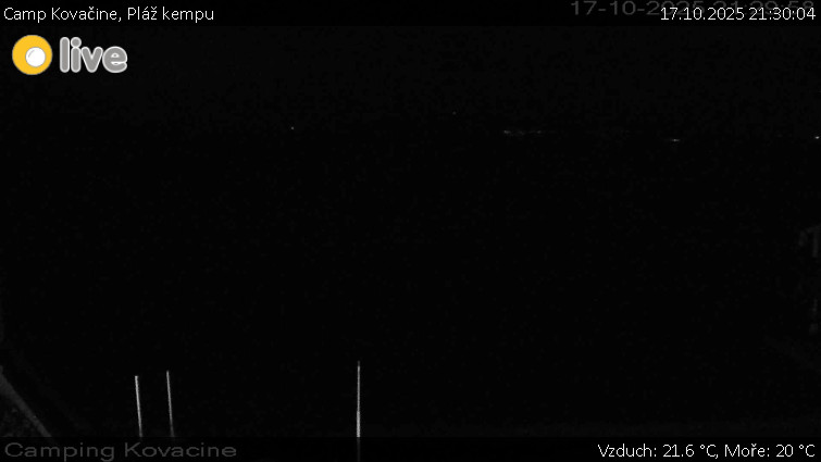 Camp Kovačine - Pláž kempu - 17.10.2025 v 21:30 Camp Kovačine - Pláž kempu - 17.10.2025 v 21:30