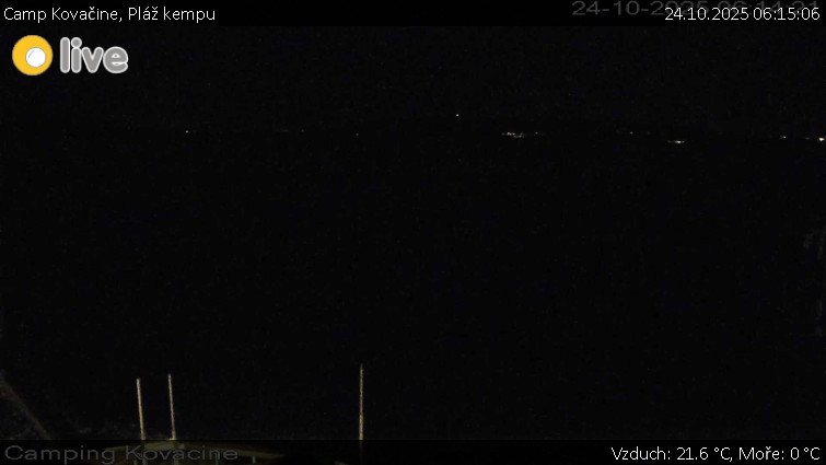 Camp Kovačine - Pláž kempu - 24.10.2025 v 06:15 Camp Kovačine - Pláž kempu - 24.10.2025 v 06:15