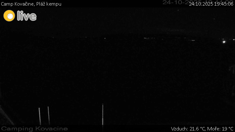 Camp Kovačine - Pláž kempu - 24.10.2025 v 19:45 Camp Kovačine - Pláž kempu - 24.10.2025 v 19:45