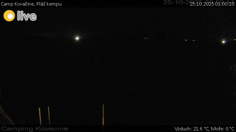Camp Kovačine - Pláž kempu - 25.10.2025 v 01:00 Camp Kovačine - Pláž kempu - 25.10.2025 v 01:00