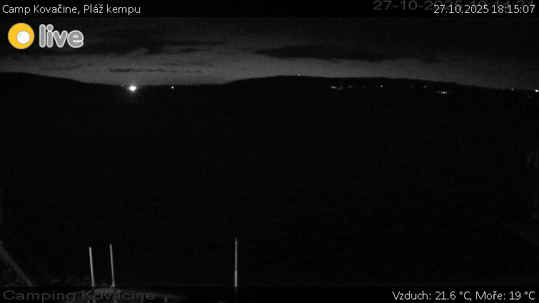 Camp Kovačine - Pláž kempu - 27.10.2025 v 18:15 Camp Kovačine - Pláž kempu - 27.10.2025 v 18:15