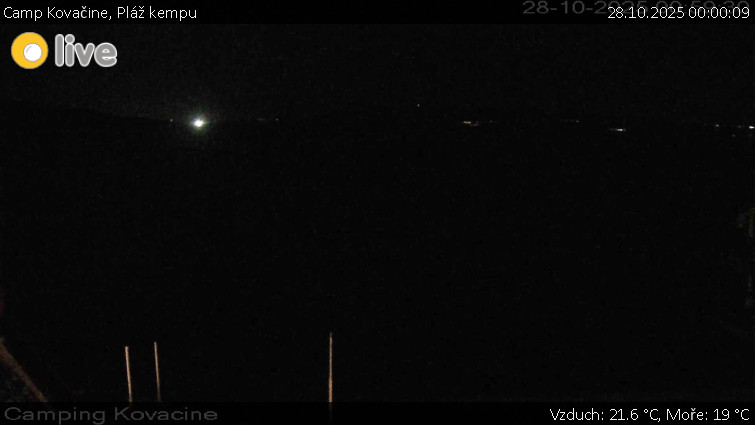 Camp Kovačine - Pláž kempu - 28.10.2025 v 00:00 Camp Kovačine - Pláž kempu - 28.10.2025 v 00:00