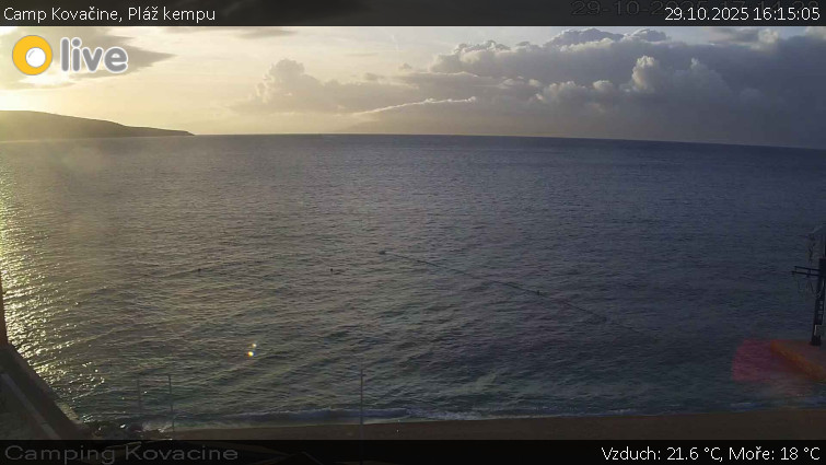 Camp Kovačine - Pláž kempu - 29.10.2025 v 16:15 Camp Kovačine - Pláž kempu - 29.10.2025 v 16:15