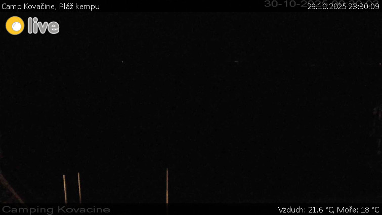 Camp Kovačine - Pláž kempu - 29.10.2025 v 23:30 Camp Kovačine - Pláž kempu - 29.10.2025 v 23:30