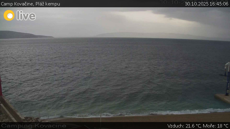 Camp Kovačine - Pláž kempu - 30.10.2025 v 16:45 Camp Kovačine - Pláž kempu - 30.10.2025 v 16:45