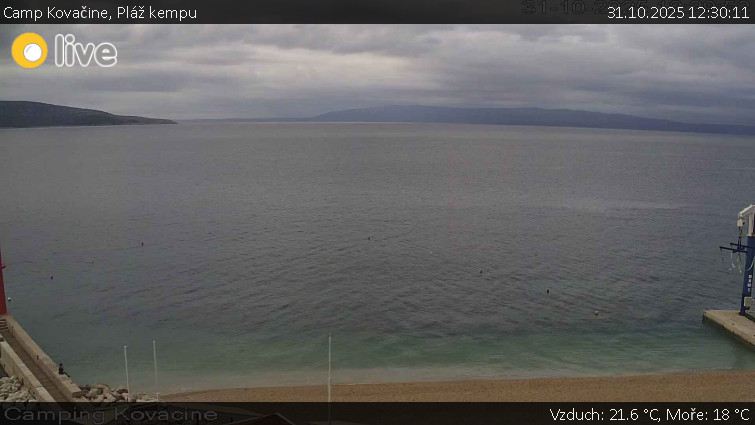Camp Kovačine - Pláž kempu - 31.10.2025 v 12:30 Camp Kovačine - Pláž kempu - 31.10.2025 v 12:30