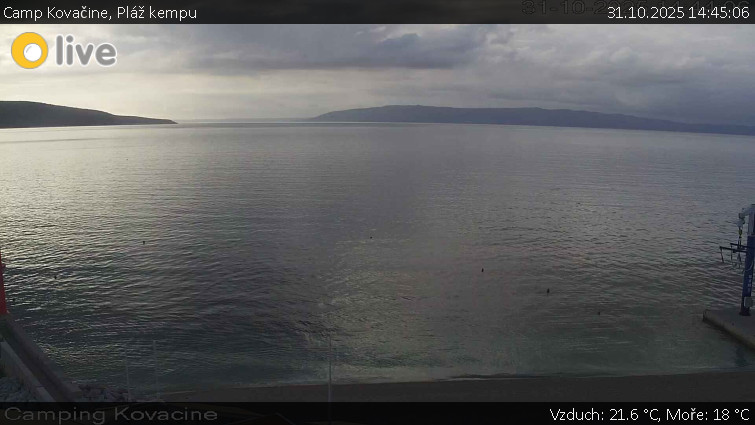 Camp Kovačine - Pláž kempu - 31.10.2025 v 14:45 Camp Kovačine - Pláž kempu - 31.10.2025 v 14:45
