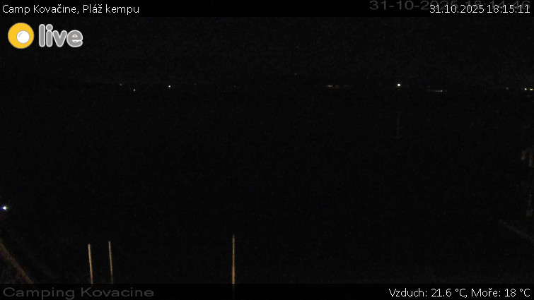 Camp Kovačine - Pláž kempu - 31.10.2025 v 18:15 Camp Kovačine - Pláž kempu - 31.10.2025 v 18:15