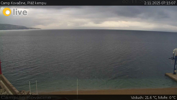 Camp Kovačine - Pláž kempu - 2.11.2025 v 07:15 Camp Kovačine - Pláž kempu - 2.11.2025 v 07:15