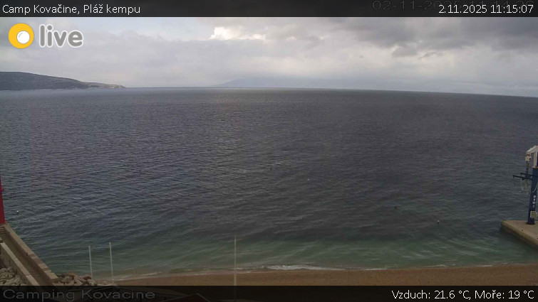 Camp Kovačine - Pláž kempu - 2.11.2025 v 11:15 Camp Kovačine - Pláž kempu - 2.11.2025 v 11:15