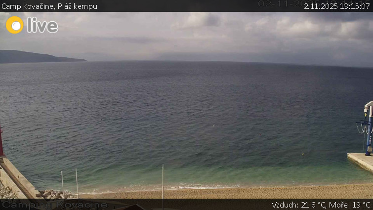 Camp Kovačine - Pláž kempu - 2.11.2025 v 13:15 Camp Kovačine - Pláž kempu - 2.11.2025 v 13:15
