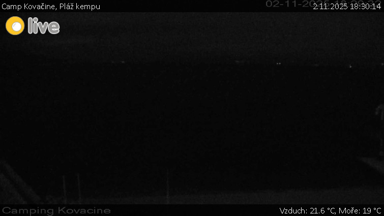 Camp Kovačine - Pláž kempu - 2.11.2025 v 18:30 Camp Kovačine - Pláž kempu - 2.11.2025 v 18:30