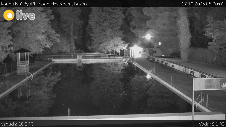 Koupaliště Bystřice pod Hostýnem - Bazén - 17.10.2025 v 05:00 Koupaliště Bystřice pod Hostýnem - Bazén - 17.10.2025 v 05:00
