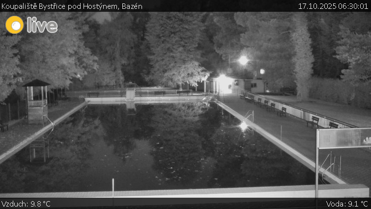 Koupaliště Bystřice pod Hostýnem - Bazén - 17.10.2025 v 06:30 Koupaliště Bystřice pod Hostýnem - Bazén - 17.10.2025 v 06:30