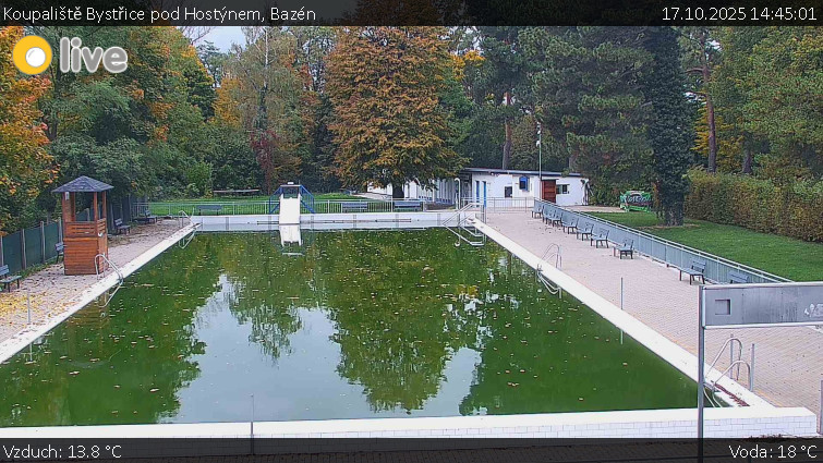 Koupaliště Bystřice pod Hostýnem - Bazén - 17.10.2025 v 14:45 Koupaliště Bystřice pod Hostýnem - Bazén - 17.10.2025 v 14:45