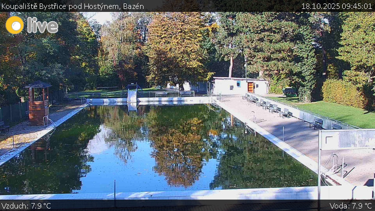 Koupaliště Bystřice pod Hostýnem - Bazén - 18.10.2025 v 09:45 Koupaliště Bystřice pod Hostýnem - Bazén - 18.10.2025 v 09:45