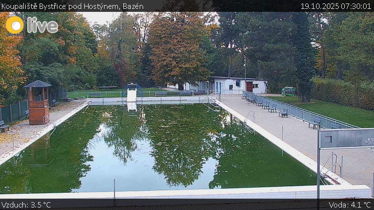 Koupaliště Bystřice pod Hostýnem - Bazén - 19.10.2025 v 07:30 Koupaliště Bystřice pod Hostýnem - Bazén - 19.10.2025 v 07:30
