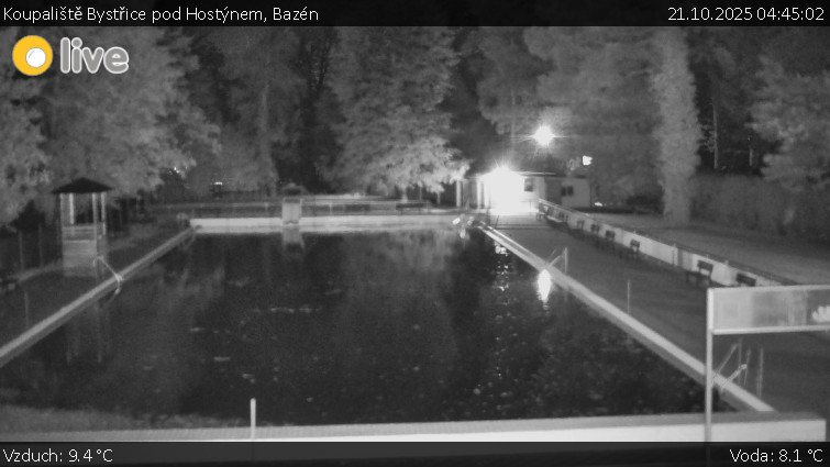 Koupaliště Bystřice pod Hostýnem - Bazén - 21.10.2025 v 04:45 Koupaliště Bystřice pod Hostýnem - Bazén - 21.10.2025 v 04:45