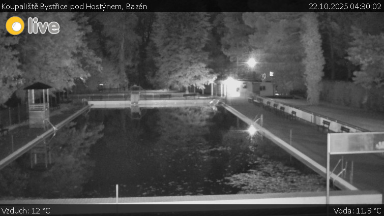Koupaliště Bystřice pod Hostýnem - Bazén - 22.10.2025 v 04:30 Koupaliště Bystřice pod Hostýnem - Bazén - 22.10.2025 v 04:30