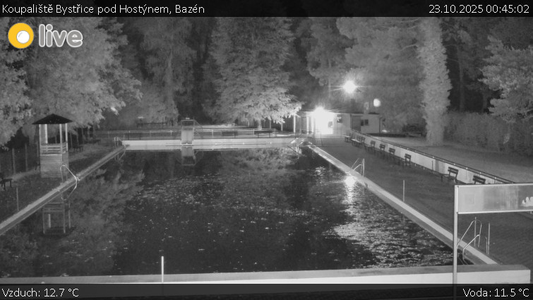 Koupaliště Bystřice pod Hostýnem - Bazén - 23.10.2025 v 00:45 Koupaliště Bystřice pod Hostýnem - Bazén - 23.10.2025 v 00:45