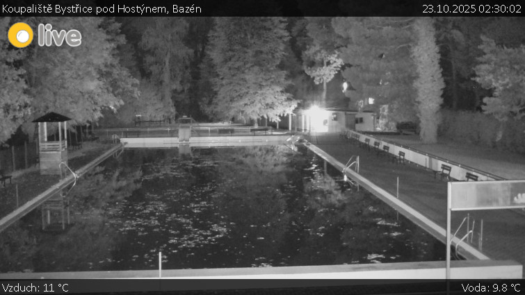 Koupaliště Bystřice pod Hostýnem - Bazén - 23.10.2025 v 02:30 Koupaliště Bystřice pod Hostýnem - Bazén - 23.10.2025 v 02:30