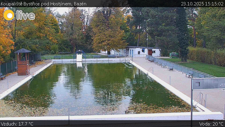 Koupaliště Bystřice pod Hostýnem - Bazén - 23.10.2025 v 15:15 Koupaliště Bystřice pod Hostýnem - Bazén - 23.10.2025 v 15:15
