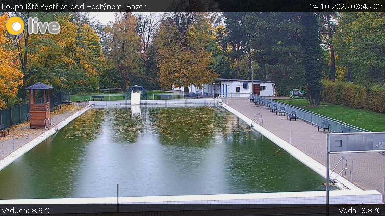 Koupaliště Bystřice pod Hostýnem - Bazén - 24.10.2025 v 08:45 Koupaliště Bystřice pod Hostýnem - Bazén - 24.10.2025 v 08:45