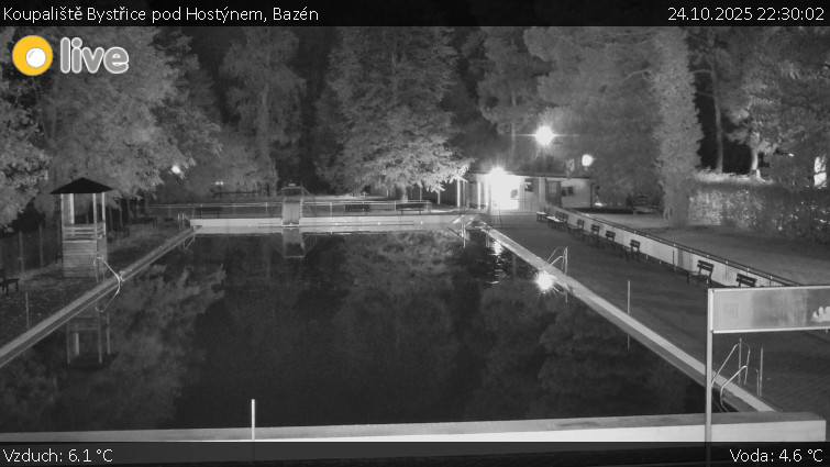 Koupaliště Bystřice pod Hostýnem - Bazén - 24.10.2025 v 22:30 Koupaliště Bystřice pod Hostýnem - Bazén - 24.10.2025 v 22:30