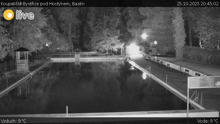 Koupaliště Bystřice pod Hostýnem - Bazén - 25.10.2025 v 20:45 Koupaliště Bystřice pod Hostýnem - Bazén - 25.10.2025 v 20:45