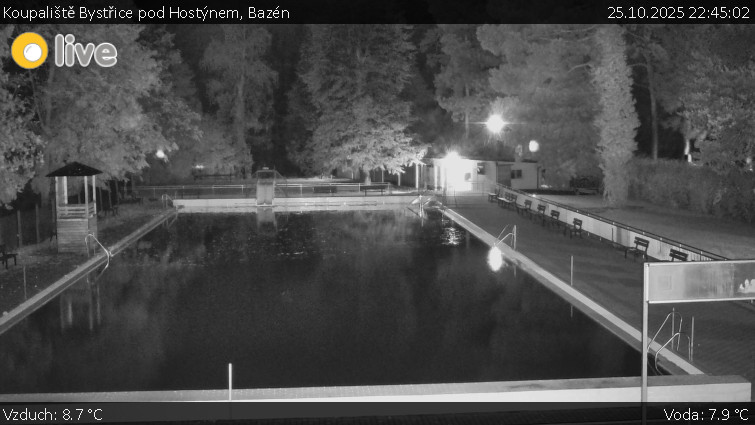 Koupaliště Bystřice pod Hostýnem - Bazén - 25.10.2025 v 22:45 Koupaliště Bystřice pod Hostýnem - Bazén - 25.10.2025 v 22:45