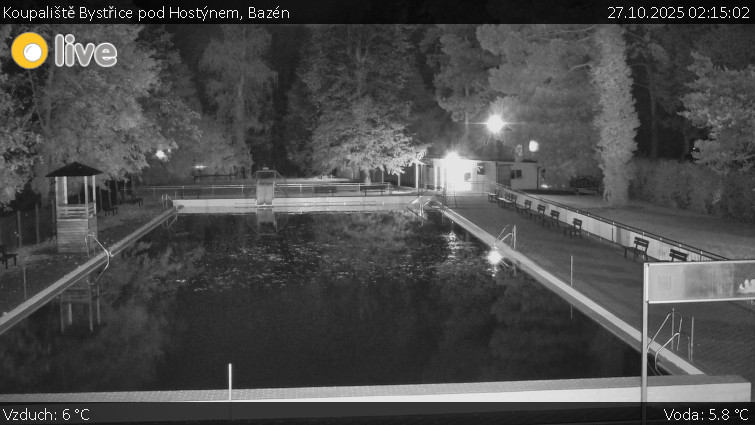 Koupaliště Bystřice pod Hostýnem - Bazén - 27.10.2025 v 02:15 Koupaliště Bystřice pod Hostýnem - Bazén - 27.10.2025 v 02:15