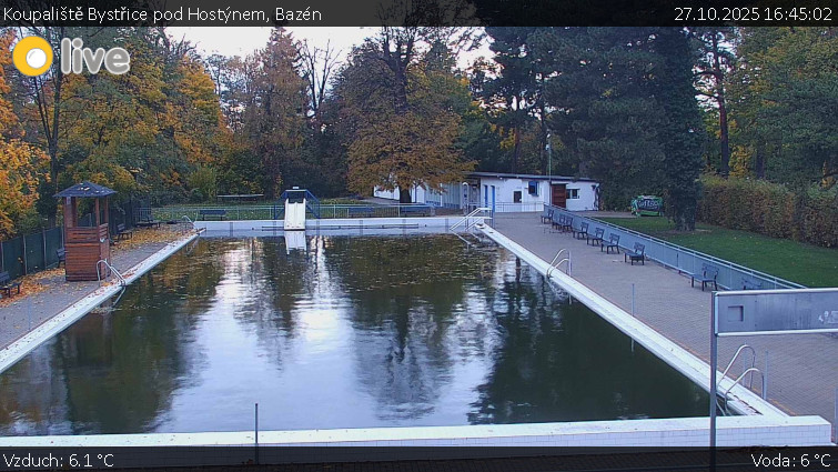 Koupaliště Bystřice pod Hostýnem - Bazén - 27.10.2025 v 16:45 Koupaliště Bystřice pod Hostýnem - Bazén - 27.10.2025 v 16:45