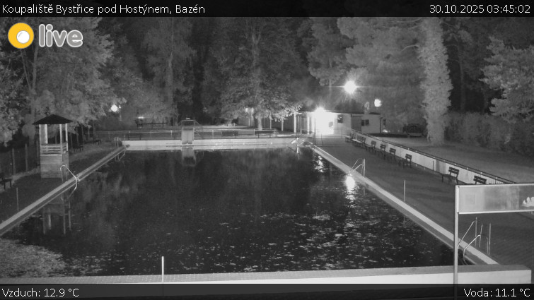 Koupaliště Bystřice pod Hostýnem - Bazén - 30.10.2025 v 03:45 Koupaliště Bystřice pod Hostýnem - Bazén - 30.10.2025 v 03:45