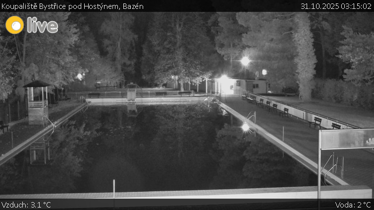 Koupaliště Bystřice pod Hostýnem - Bazén - 31.10.2025 v 03:15 Koupaliště Bystřice pod Hostýnem - Bazén - 31.10.2025 v 03:15