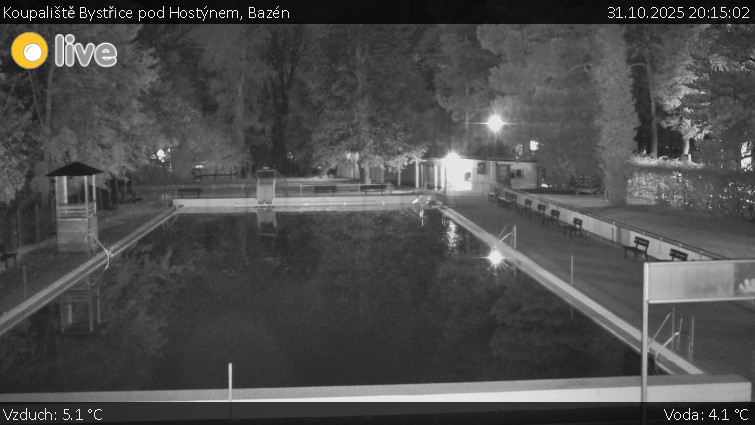 Koupaliště Bystřice pod Hostýnem - Bazén - 31.10.2025 v 20:15 Koupaliště Bystřice pod Hostýnem - Bazén - 31.10.2025 v 20:15
